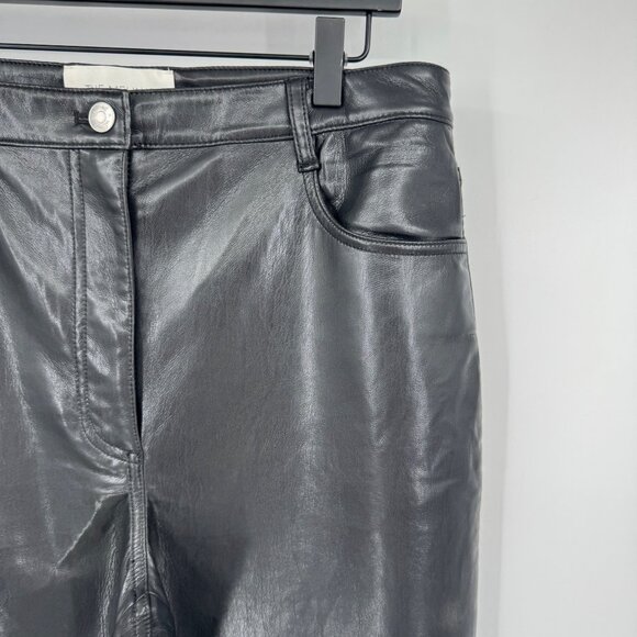 Aritzia Wilfred The Melina Vegan Leather Pant in Black Womens Size 10 - Picture 2 of 16